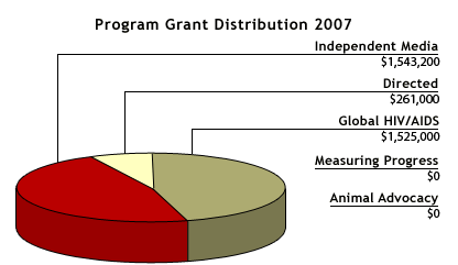 Grants in 2007 Pie Chart
